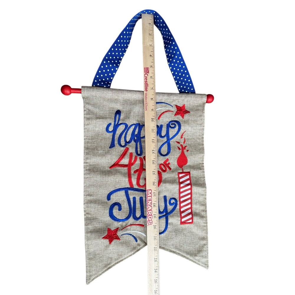 4th of July Embroidered Pennant Banner America Home Party Supplies Decoration - Picture 5 of 6